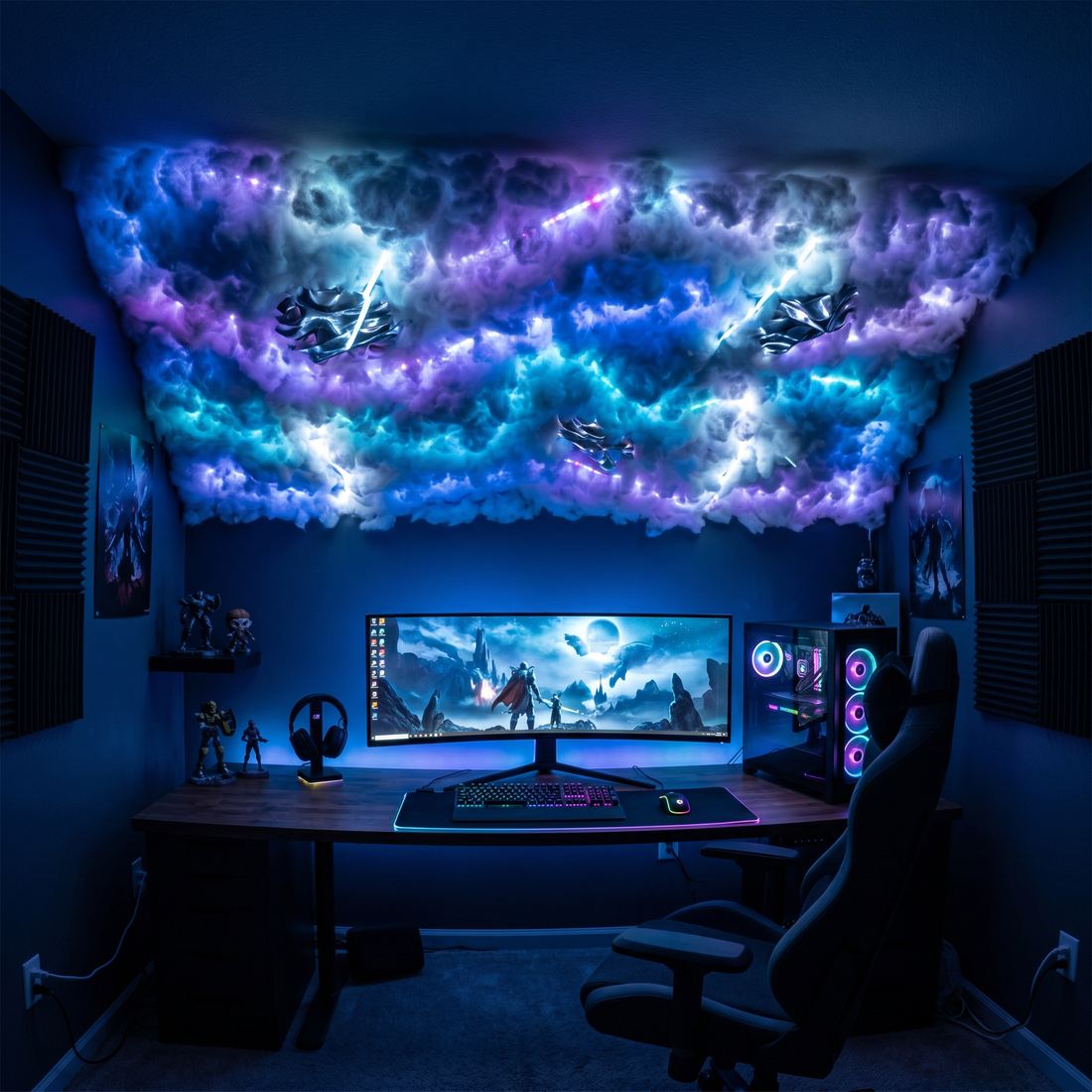 Auracloud | Thunder Cloud Light – DIY LED Kit for Gaming Room, Bedroom & Party Decor